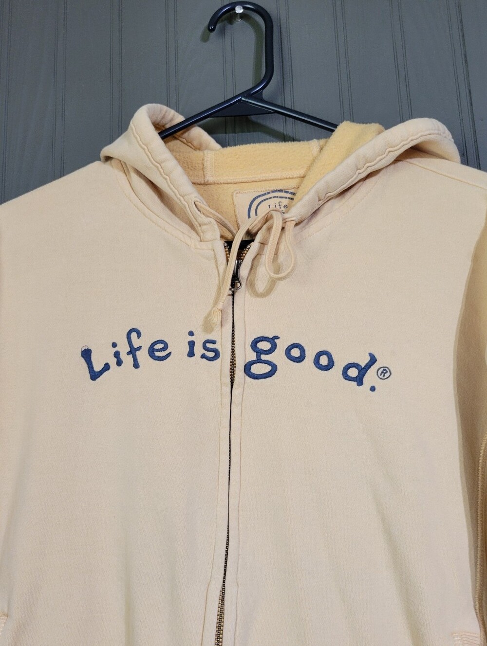 Life Is Good Full Zip Hooded Sweatshirt Long Sleeve Orange Women's Medium - Picture 3 of 8
